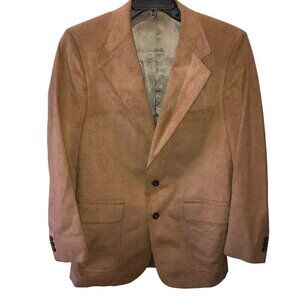 VTG Kingsridge Mens Size 37 Brown 2 Button Front Pockets Suit Sport Jacket Coat
